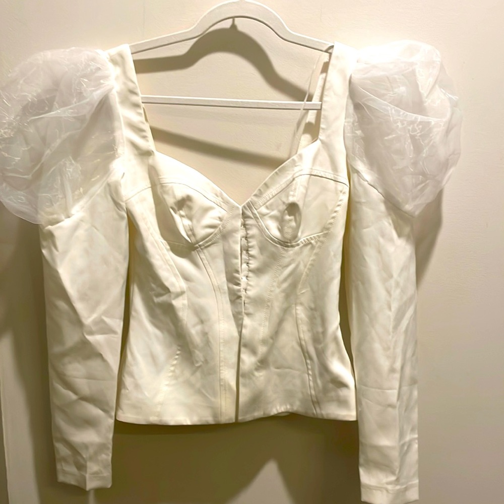 White corset top